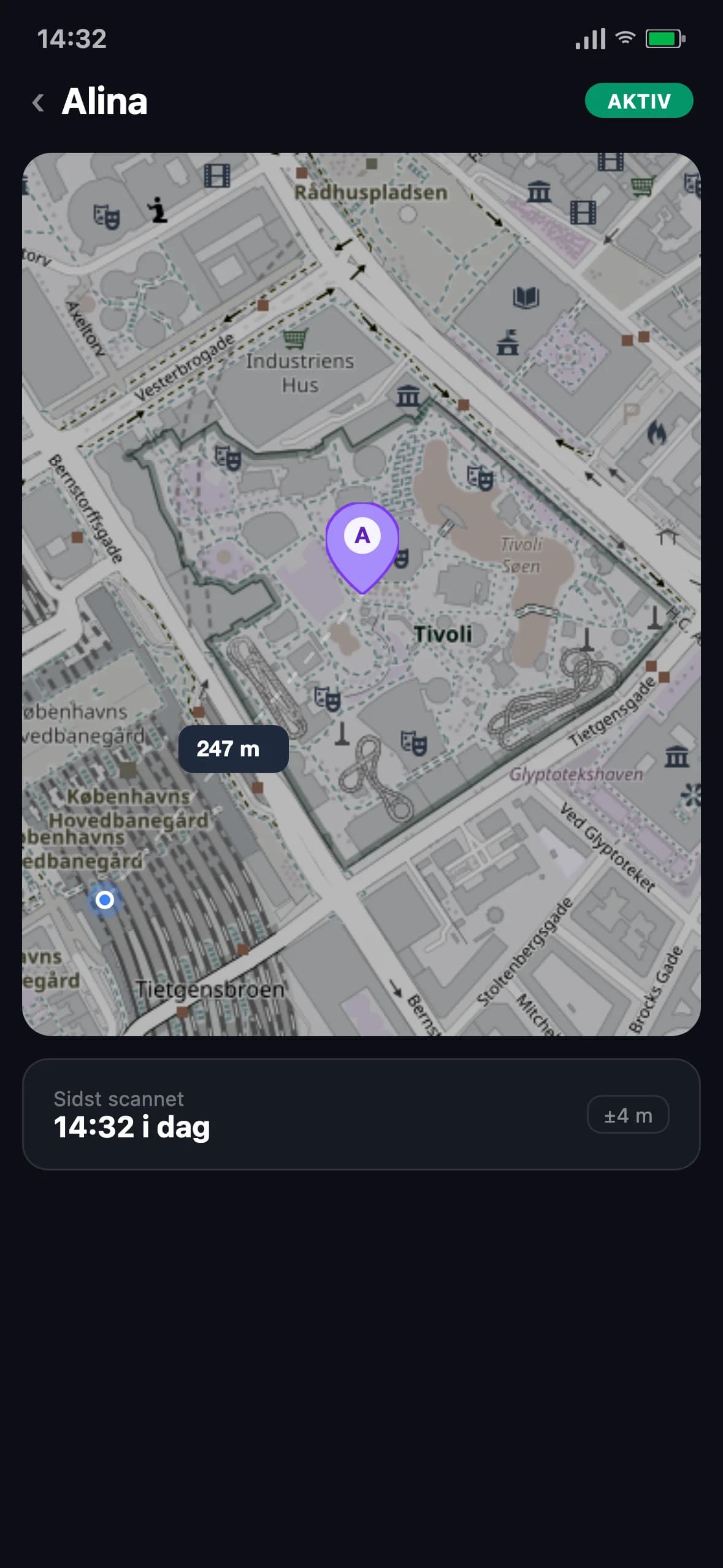 Anda melihat lokasi GPS