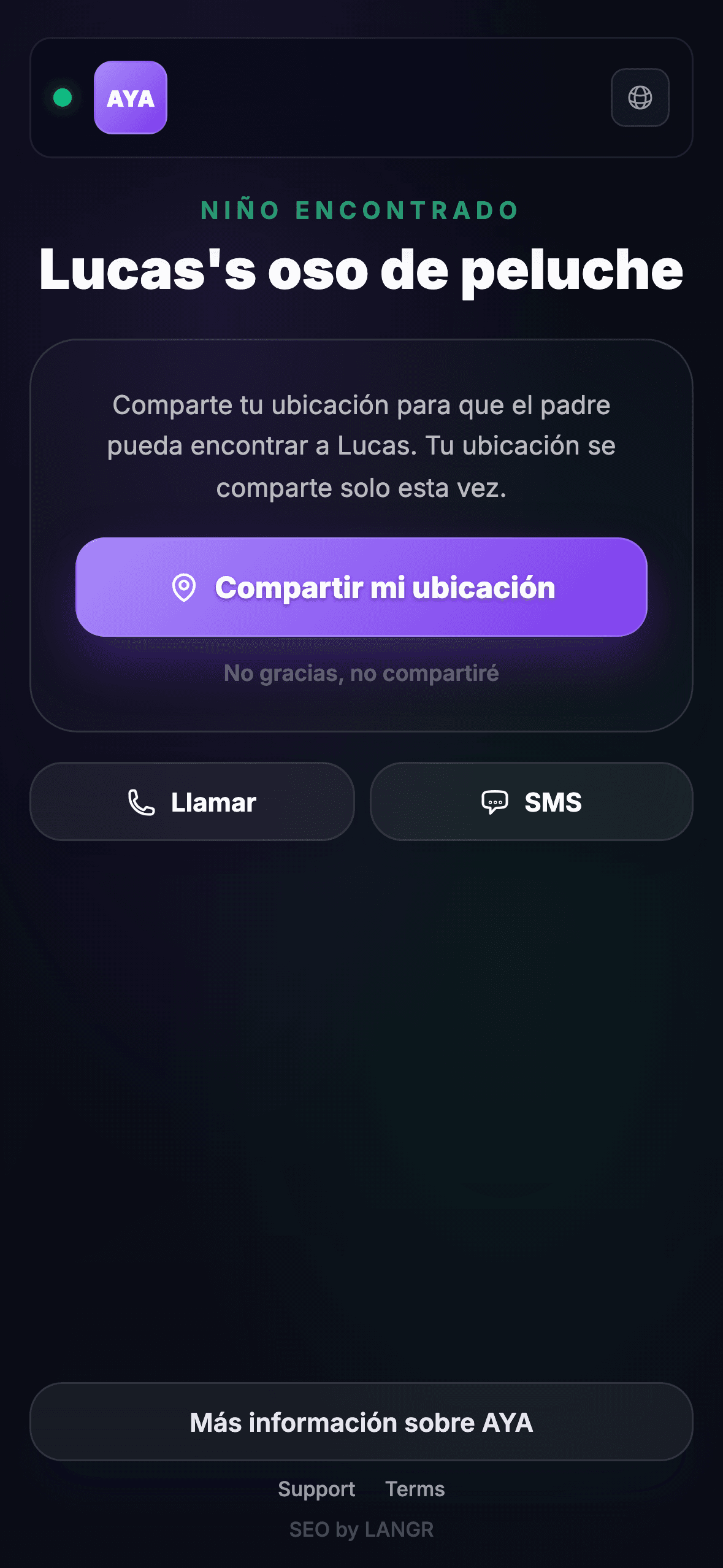 El que lo encuentra escanea el código QR