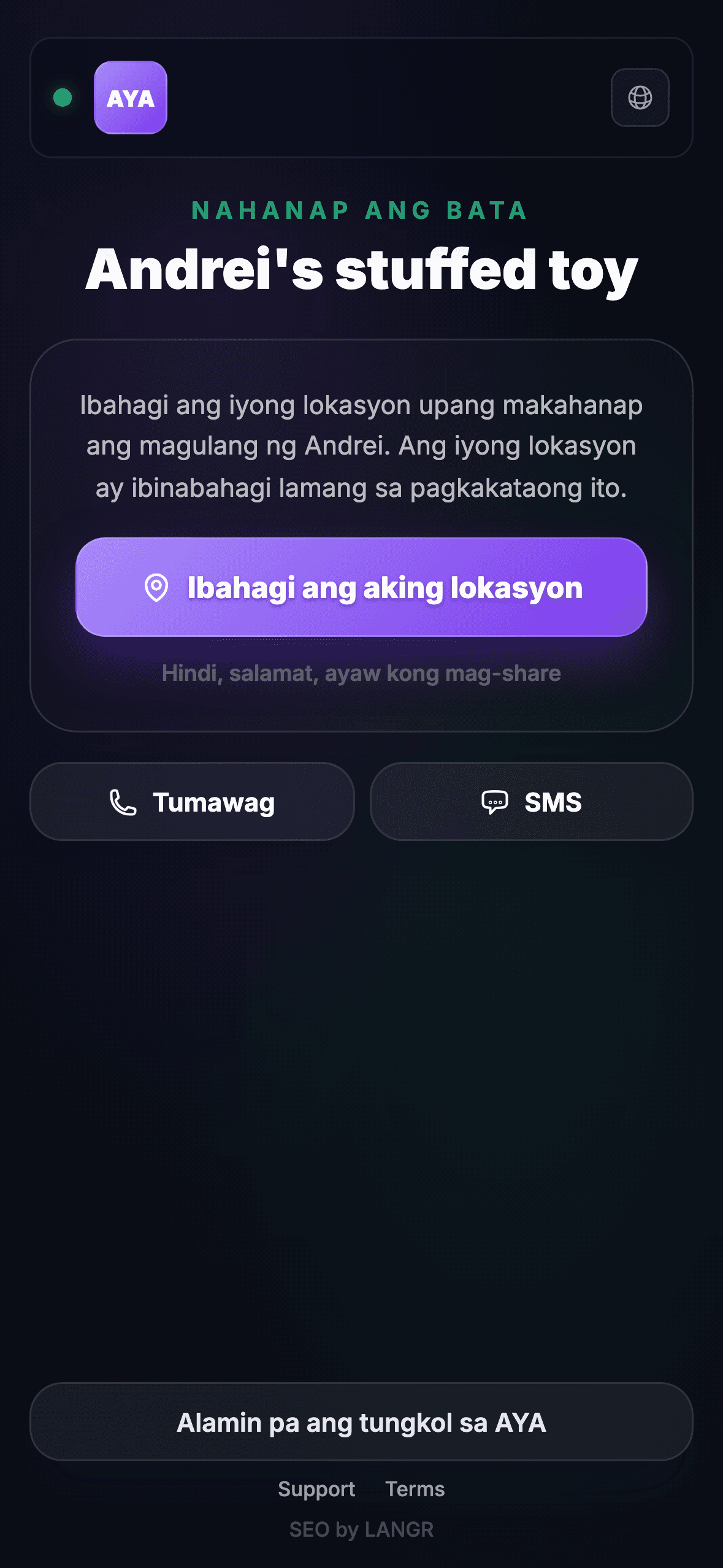 Ang tagahanap ay nag-i-scan ng QR code