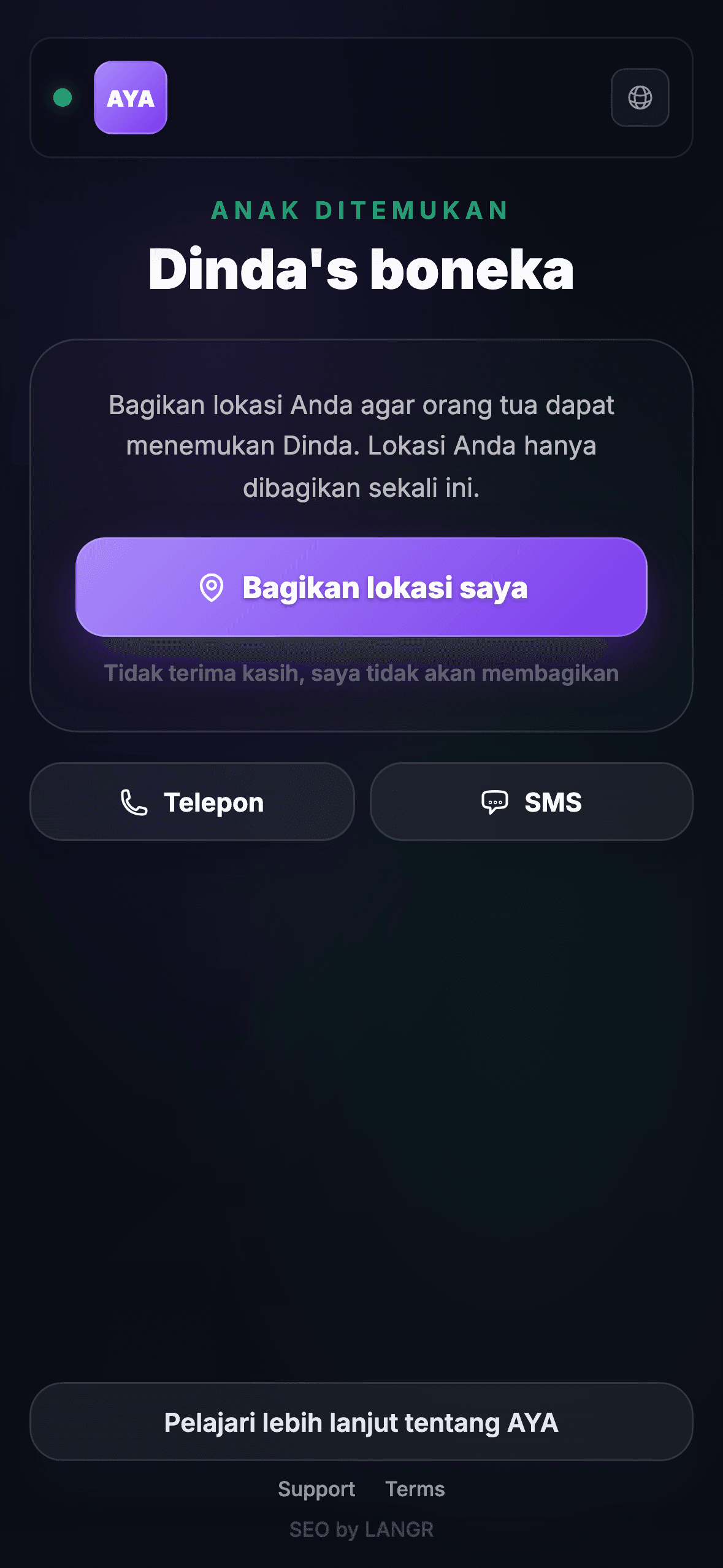 Penemu memindai kode QR
