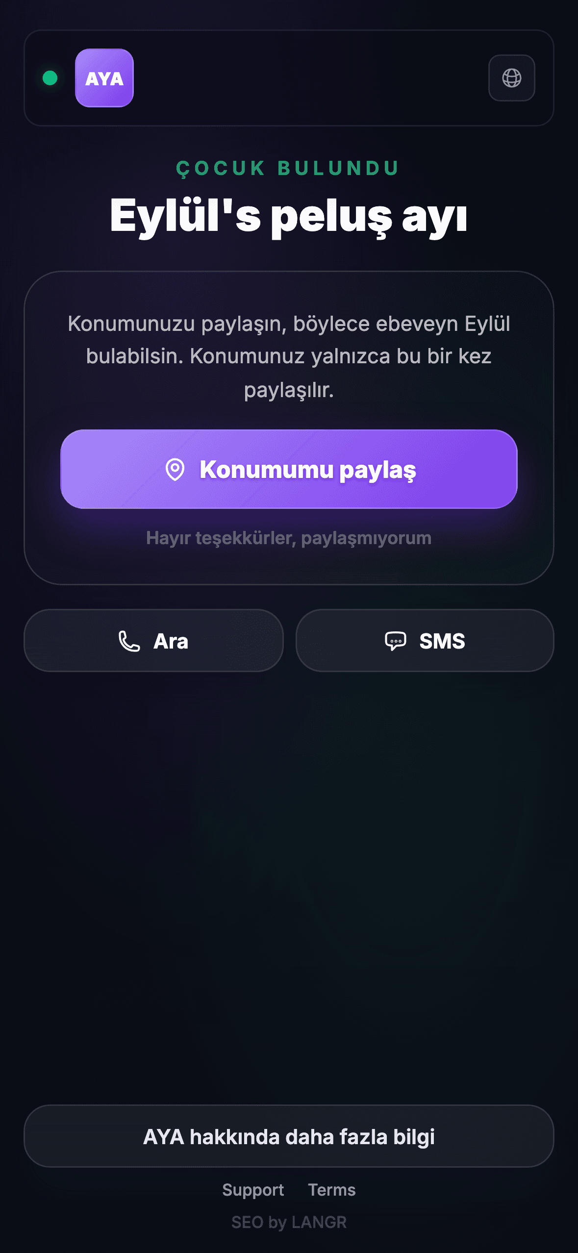 Bulucu QR kodu tarar