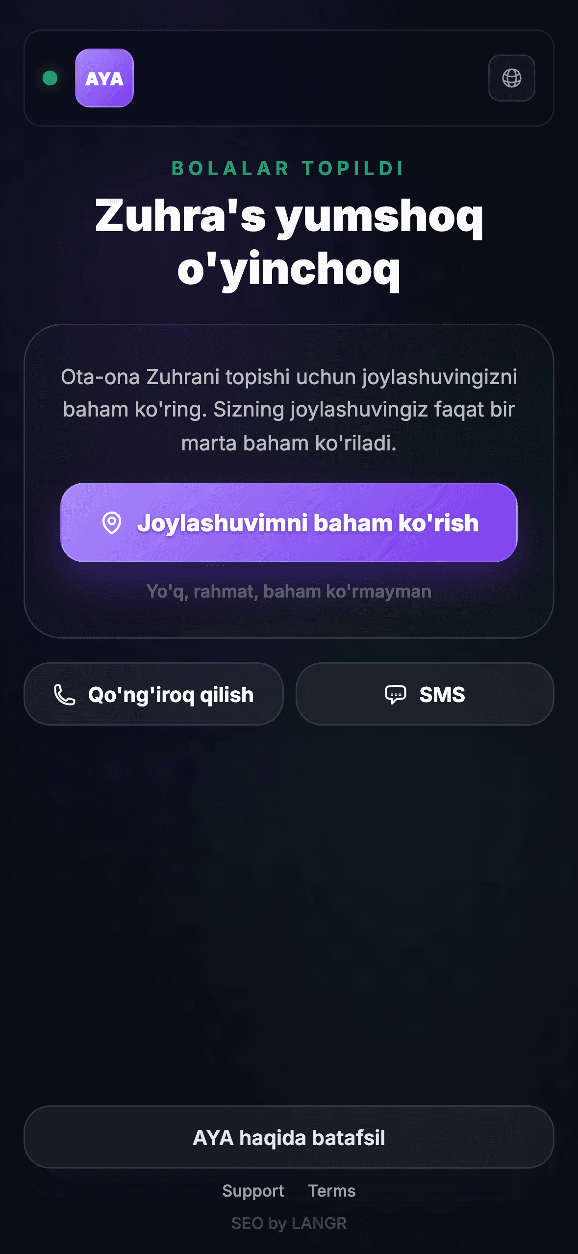 Topuvchi QR kodni skanerlaydi