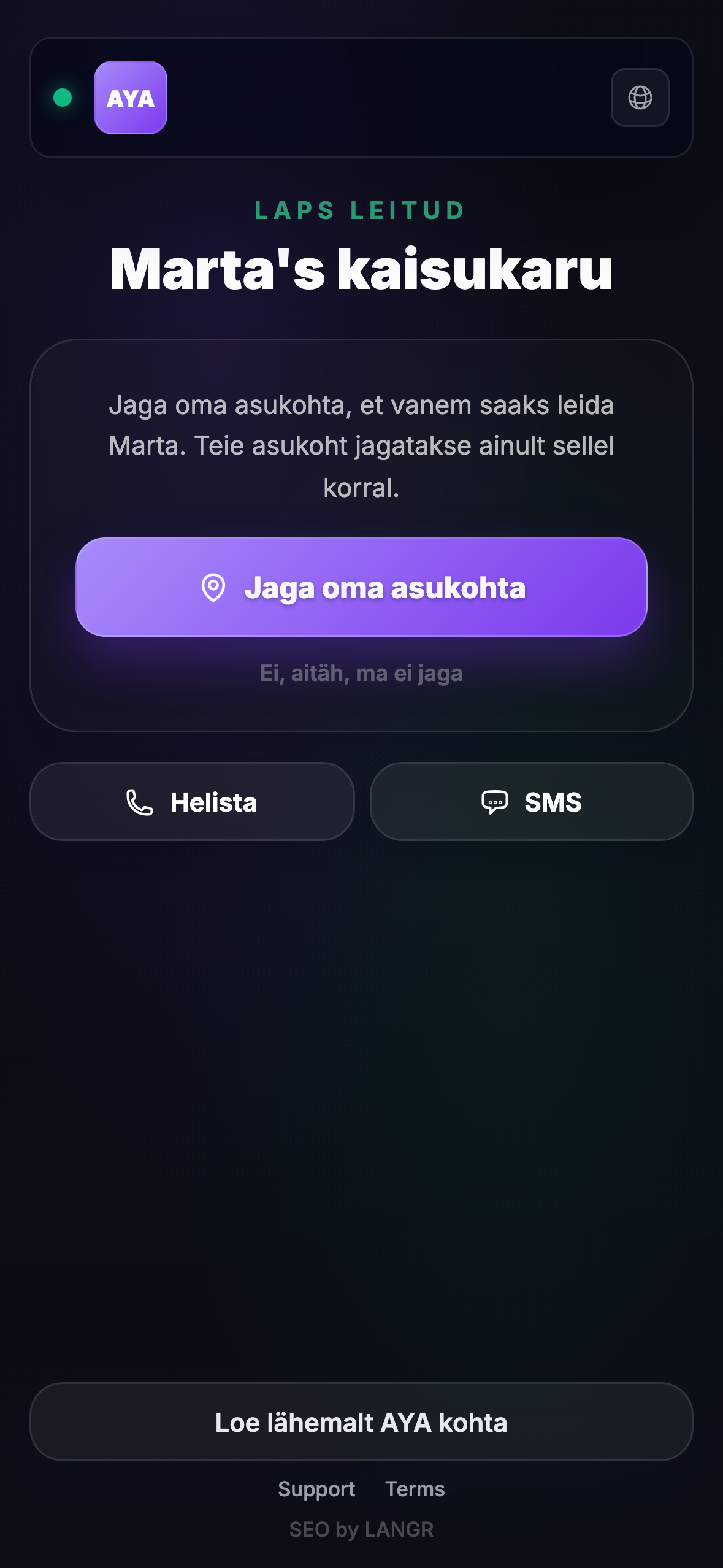 Mida leidja näeb
