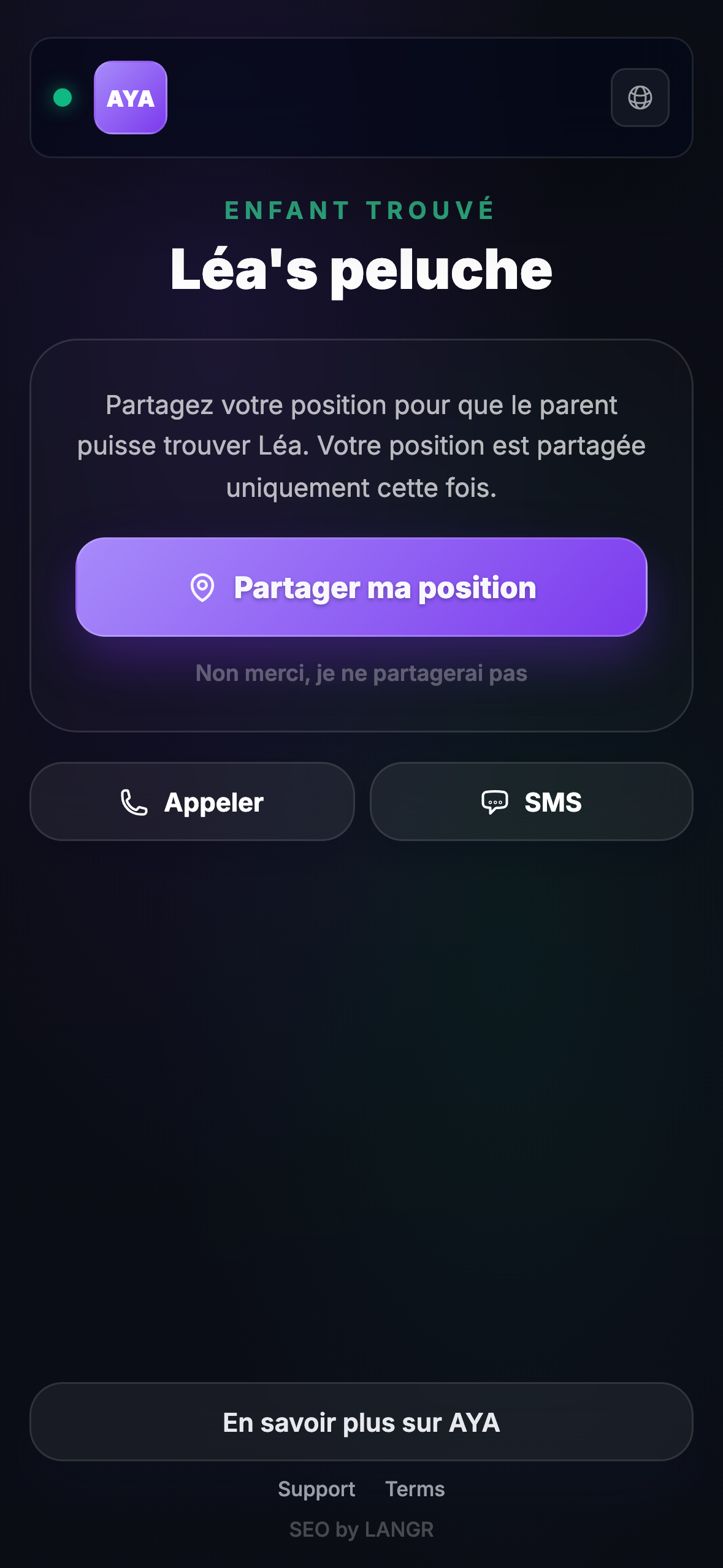 Ce que le trouveur voit
